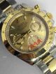 Fake Swiss Rolex Daytona Oyster perpetual Superlative chronometer Officially certified Cosmograph Watch 2-Tone Yellow Dial  (4)_th.jpg